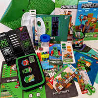 Набір канцелярії для школярів Yes Minecraft Boy 55 предметів + Пенал Minecraft з 2 відділенями
