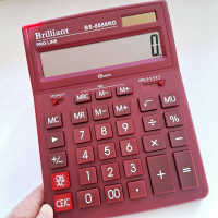 Калькулятор бухгалтерський Brilliant BS-8888RD, 12 розрядів, червоний Калькулятор бухгалтерський
