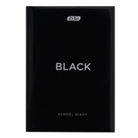 Щоденник шкільний ZiBi Black В5, 48 аркушів, тверда обкладинка