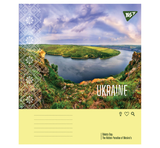 Тетрадь ученическая А5, 24 листа, клетка Ukraine travel
