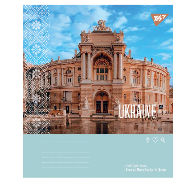 Тетрадь ученическая А5, 24 листа, клетка Ukraine travel