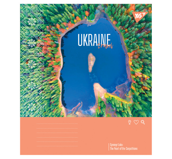 Тетрадь ученическая А5, 24 листа, клетка Ukraine travel