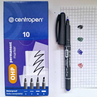 Маркер Centropen 2636/01 Permanent ЗНР 2636/01 F 0,6 мм синій