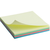 Блок паперу для записів PASTEL  з липким шаром, 75х75 мм, 100 аркушів, асорті пастельних кольорів