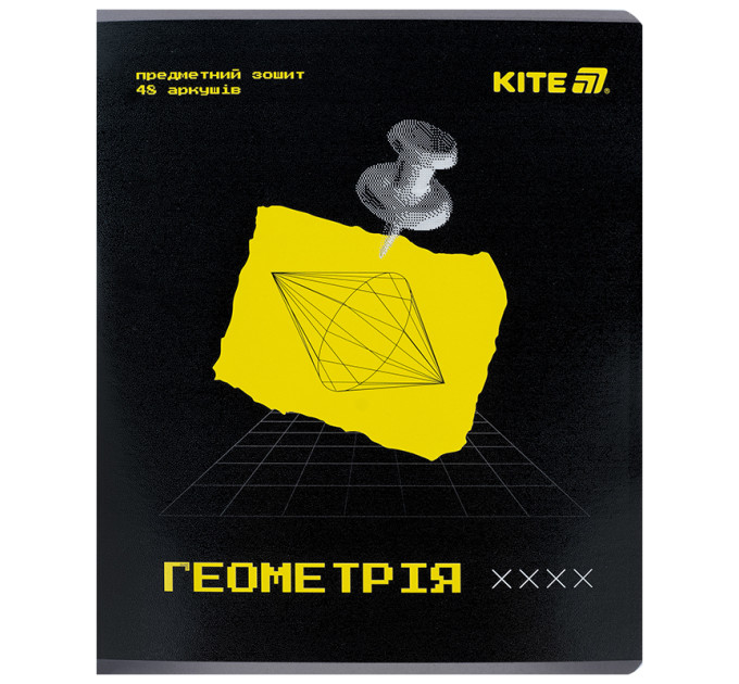 Зошит з геометрії Kite Techno, 48 аркушів, клітинка