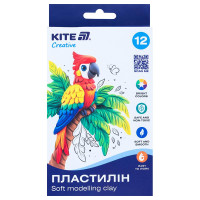 Пластилін восковий Kite Creative, 12 кольорів, 200 г