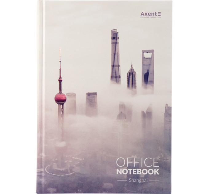 Книга записна Axent Shanghai А4, 192 арк., клітинка, тверда обкладинка Книга обліку