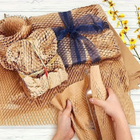 Крафт-папір стільниковий пакувальний 30 см х 50 м х 70г/м2, в рулоні KRAFT