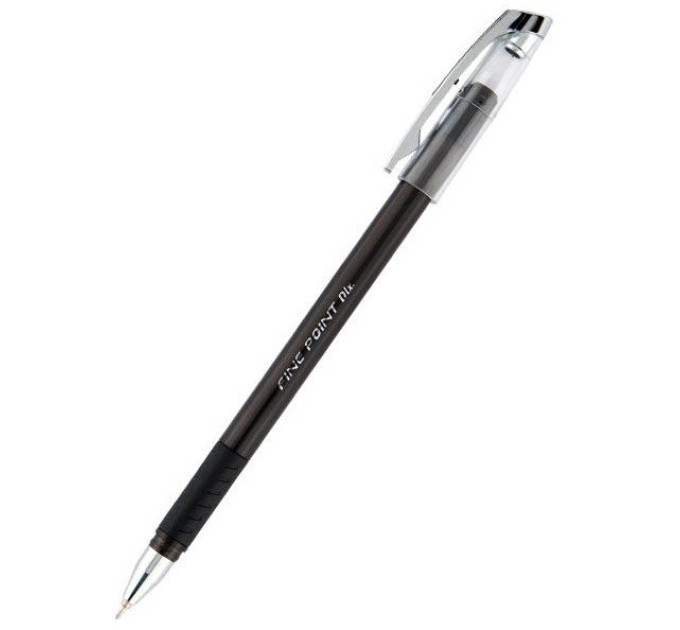 Ручка шариковая Fine Point Deluxe, прорезиненный грипп, длина письма 1500м, черный