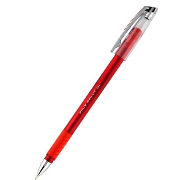 Ручка шариковая Fine Point Deluxe, прорезиненный грипп, длина письма 1500м, красный