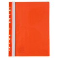 Папка-скоросшиватель пластиковая с механизмом "усики", А4, с европерфорацией, красный