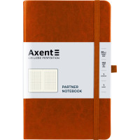 Книга записна на гумці Partner Lux, 125*195, 96арк, клітинка, коричневий