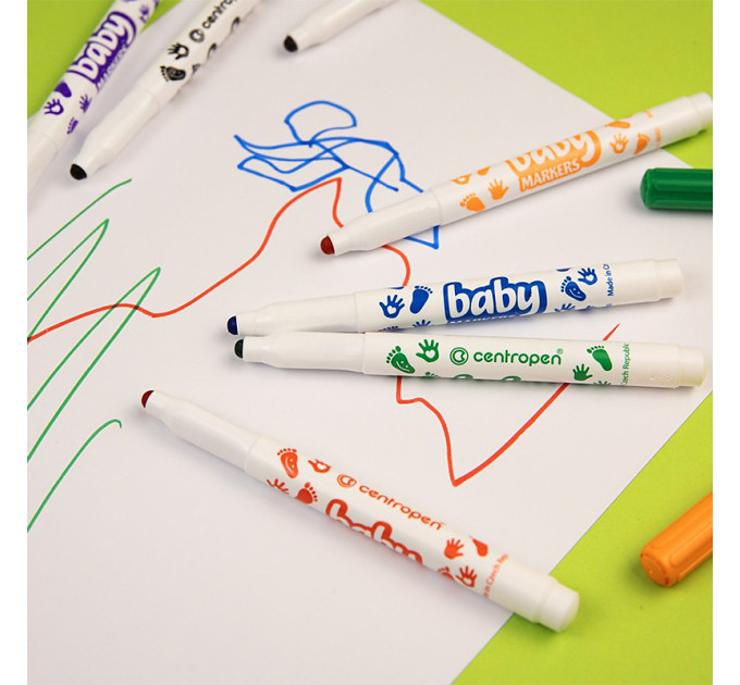 Фломастери Baby 8660, набір 8 шт., для дітей від 1 року