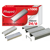 Скоби №24/6 Maped для канцелярського степлера, 1000шт. з високоякісної сталі