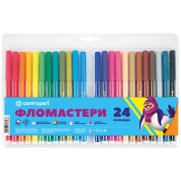 Фломастери Centropen 7550/24, набір 24 шт., круглий наконечник