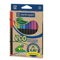 Фломастери Centropen 2560/12, набір 12 шт., еко