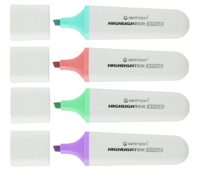 Маркер Centropen 6252/56 Highlighter Style 1-4,6 мм клин. пастельный розовый Маркеры для письма