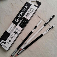 Олівець графітний круглий Acmeliae White & Black, твердість 2B, без гумки