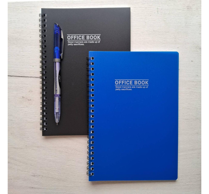 Тетрадь для записей "Office book", А5, 40 л., клетка, на спирали сбоку, пластиковая обложка, микс