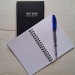 Тетрадь для записей "Note book", А6, 40 л., клетка, на спирали сбоку, пластиковая обложка, микс