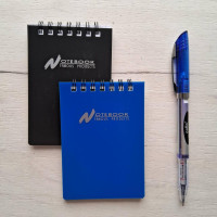 Блокнот для записів "Note book", А7, 40 л., клітка, на спіралі зверху, пластикова обкладинка, мікс
