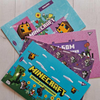 Альбом для малювання А4, 12 арк., на скобі з перфорацією, Minecraft Girls