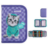 Пенал шкільний з наповненням Kite SP25-622-2 Studio Pets, 1 відділення, 2 відвороти