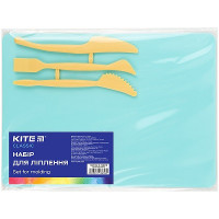 Набір для ліплення Kite Classic: дощечка 180×250 мм + 3 стеки, блакитний