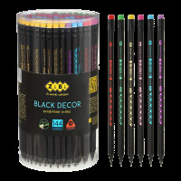 Олівець графітний тригранний Black HB з гумкою