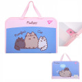 Папка-портфель А4+ Pusheen на молнии с тканевыми ручками
