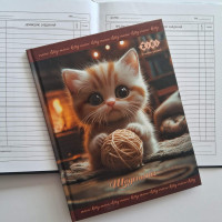 Щоденник шкільний CUTE A5+, 40 аркушів, тверда інтегральна обкладинка, матова ламінація