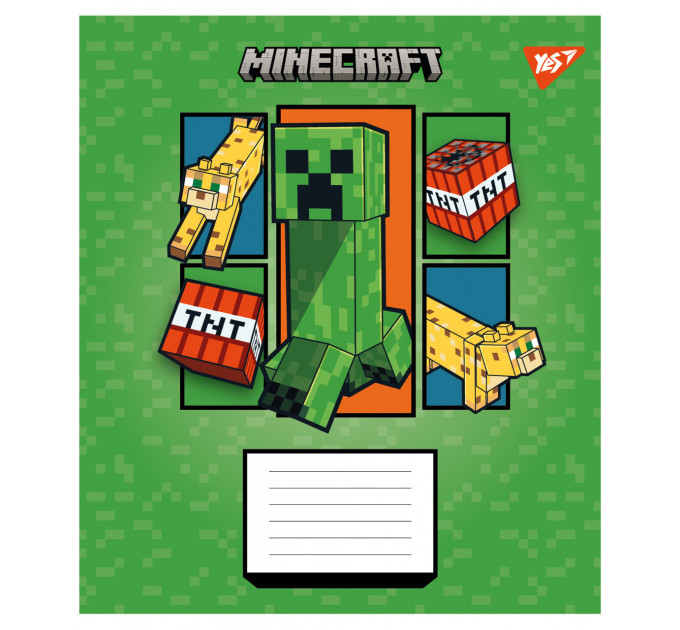 Тетрадь ученическая Yes Minecraft Arrows, А5, 24 л., клетка