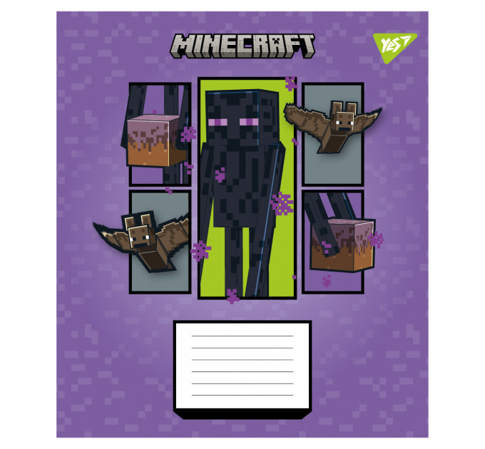 Тетрадь ученическая Yes Minecraft Arrows, А5, 24 л., клетка