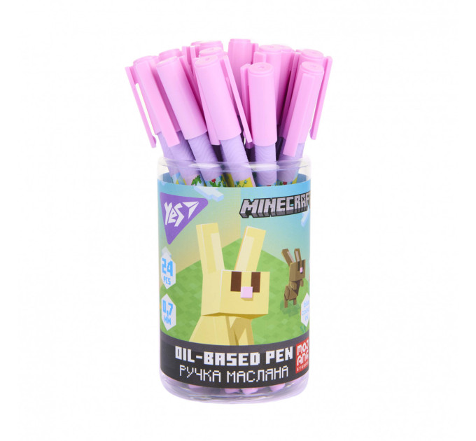 Ручка шариковая Yes Minecraft Spring, 0.7 мм, синяя