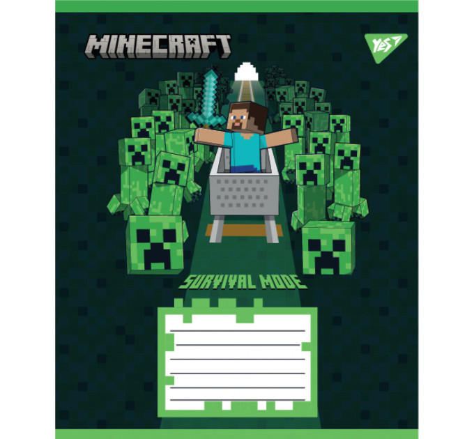 Тетрадь ученическая А5 YES Minecraft Walls, 24 листа, линия