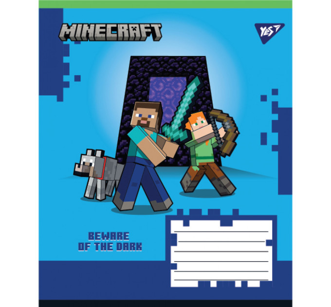 Тетрадь ученическая А5 YES Minecraft Walls, 24 листа, линия