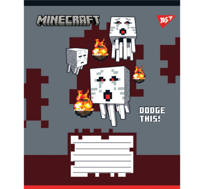 Тетрадь ученическая А5 YES Minecraft Walls, 24 листа, линия