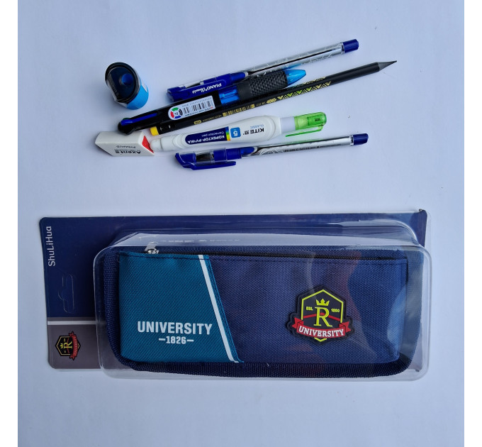 Пенал школьный текстильный "University", 21×8×4 см, 1 отделение