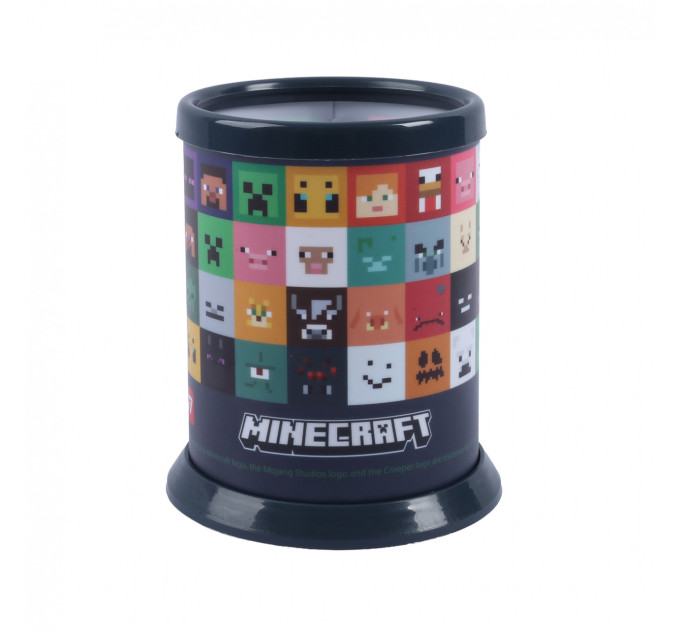 Стакан для письменных принадлежностей Minecraft, пластиковый, разборной, круглый Огранайзер для карандашей