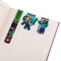 Набір магнітних закладок  Minecraft, 3 шт Магнітні закладки для книжок
