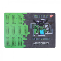 Підкладка пластикова для столу  Minecraft Heroes з підказками таблиця множення