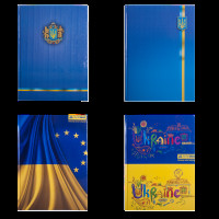 Книга записна Ukraine А4, 96арк клітинка, тверда обкладинка, асорти Книга обліку