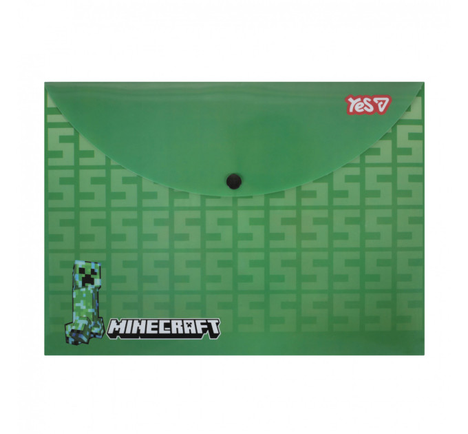 Папка-конверт A4 на кнопке Minecraft Creeper Папка для факультативных занятий