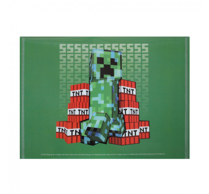 Папка-конверт A4 на кнопке Minecraft Creeper Папка для факультативных занятий