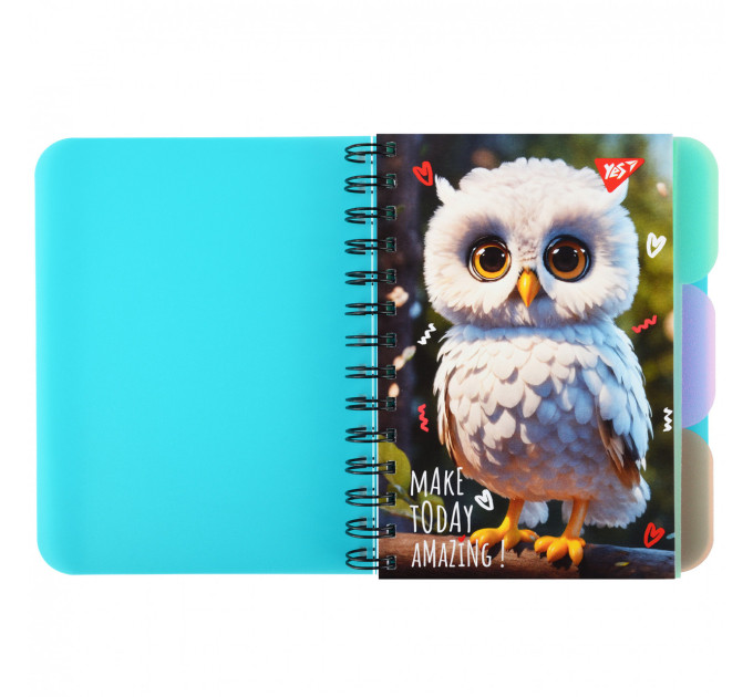 Тетрадь для записей Owl B6, 144 листа, с пластиковыми разделителями