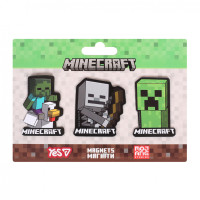 Магніти фігурні Yes Minecraft Creeper 3 шт Для хлопчика