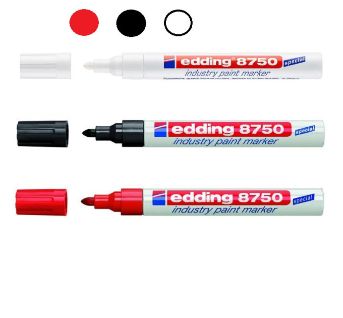 Маркер промышленный Industry Paint e-8750 2-4 мм, белый Маркер для жирных поверхностей