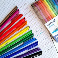 Набір лінерів кольорових Kite Creative 12 кольорів 0,4 ширина лінії, для креслення, малювання