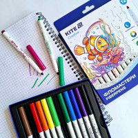 Фломастери для малювання Kite Creative washable, набір 12 шт