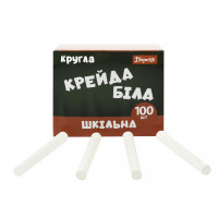 Крейда біла 1Вересня Classic 100 шт круглий Біла крейда для дошки